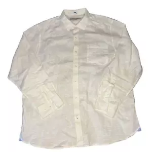 Tommy Bahama Monte Carlo Men's XL Linen White Long Sleeve Button-Up Shirt - Picture 1 of 4