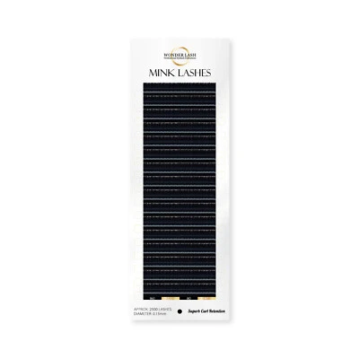 Extensiones de Pestañas Individuales WonderLash Pro Clásico Visón Pestañas Bandeja C D Rizo Foto 1 de 4