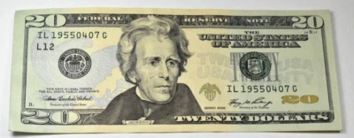 $20 Dollar Birthday Fancy Serial - 19550407 Bank Note US Money April 07, 1955 - Image 1 of 2