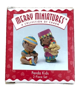 Hallmark Merry Miniatures Penda Kids Set 1995 Collection of Charms - Picture 1 of 5