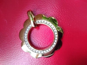 Pierre Lang, aufwendiger Kettenanhänger BLUME mit weißen Kristallsteinen. Neu. - Bild 1 von 4