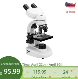 SVBONY SV605 80X-1600X Binocular Biological Microscope With Moving Platform LED - Picture 1 of 11