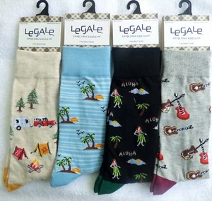 Le Gale Casual Crew Mens Socks Keep Your Socks On! Camping & More Choose Design - Picture 1 of 7