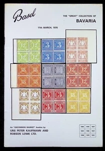 Robson Lowe Basel - The "Great" Collection of Bavaria (March 11, 1970) - Picture 1 of 1