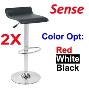 2x Sense PU leather Bar stool Kitchen Chair- White, Black or Red Color - Picture 1 of 1