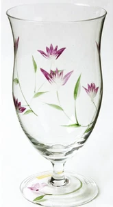 FLORAL SPIRIT PURPLE by Lenox Iced Tea Glass 7.25" tall NEW NEVER USED - Picture 1 of 2