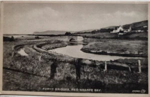 OLD POSTCARD RED WHARFE BAY FORYD BRIDGES - Picture 1 of 2