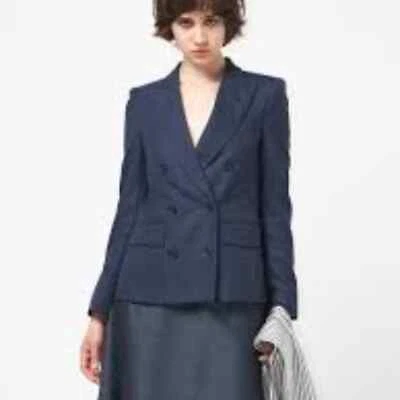 Stella McCartney Double Breasted Lamb Wool Suit Jacket Blue - Image 1 of 4