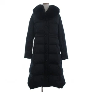 Piumino Leilian lunghezza lunga pelliccia di volpe tinta unita nero 9 donna - Foto 1 di 8