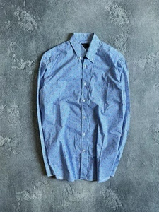 Mens Paul & Shark Yachting Long Sleeve Button Shirt Sz 41 Multilogo Print Cotton - Picture 1 of 9