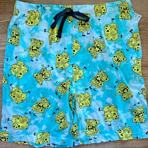 Neu mit Etikett SpongeBob Schwammkopf Herren Schlafshorts Large Batik Baumwolle Pyjamahose - Bild 1 von 7