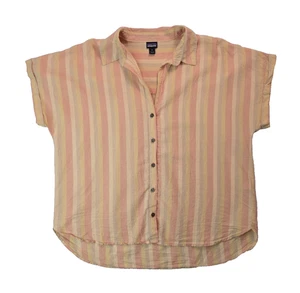 Patagonia Lightweight Cali Stripe Sunfade Pink A/C Button Shirt Womens Small S - Picture 1 of 5