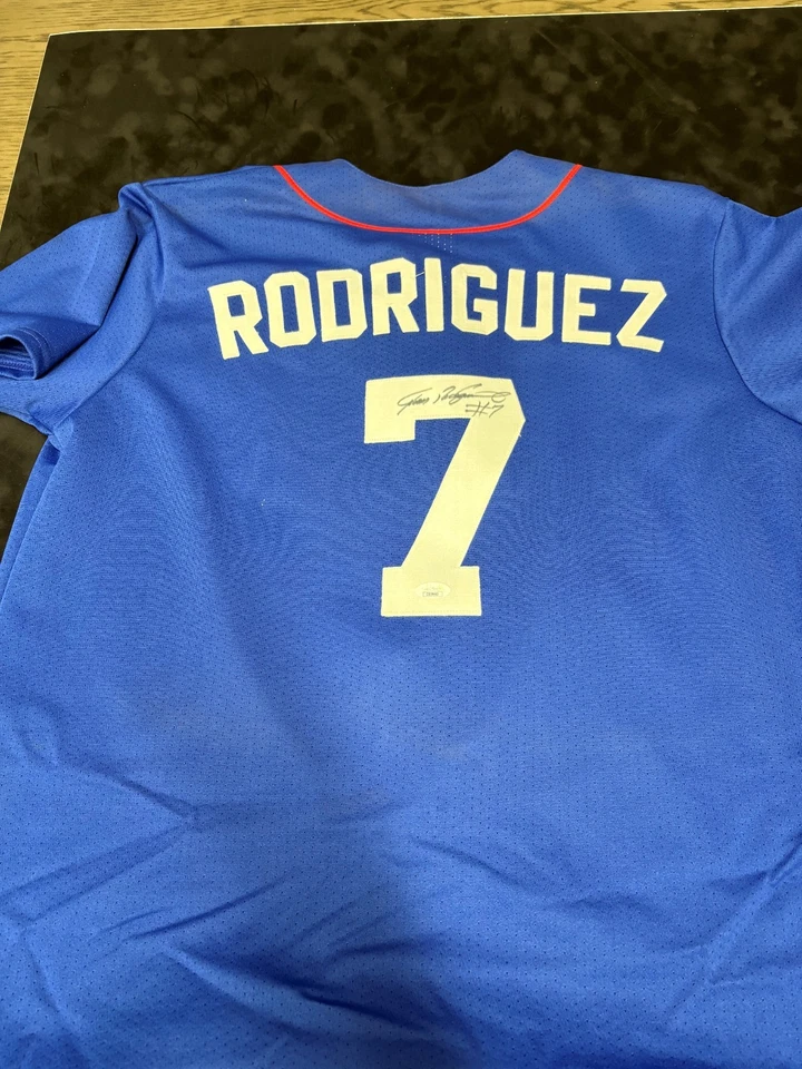 Ivan Rodriguez Signed Texas Rangers Jersey JSA - Image 1 of 2