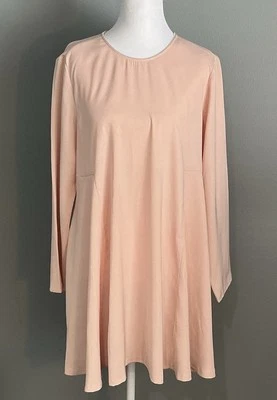 NUEVO Vestido Zara Mujer Túnica Ballet Columpio Cuello Redondo Talla Grande Foto 1 de 4