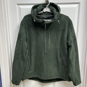 Giacca pile tattico Baerskin uomo 3XL felpa con cappuccio verde militare full zip utility nuova con etichette - Foto 1 di 22