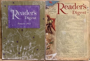 1952 January February 2 READER'S DIGEST MAGAZINE Vintage History Short Stories - Picture 1 of 2