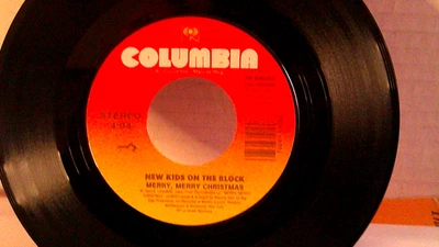 New Kids On The Block,Col."Merry, MerryChristmas"US,7"45,1989 pop Christmas,Mint - Image 1 of 2
