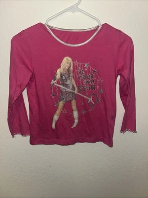 Hannah Montana Pink Pajama Youth Long Sleeve Shirt Size S, Used - Image 1 of 2