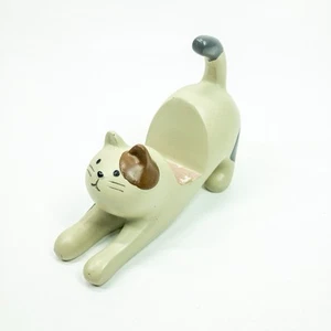 Cream Cat w/ Brown Ear Patch & Gray Spots Smartphone Stand - Picture 1 of 8