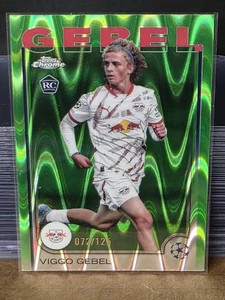 Viggo Gebel 2024-25 Topps Chrome UEFA Aqua Lava Refractor /125 RC #40 - Picture 1 of 2
