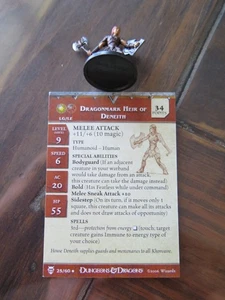 DUNGEONS & DRAGONS MINIATURES MINIS BLOOD WAR 25 DRAGONMARK HEIR OF DENEITH CARD - Picture 1 of 1