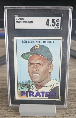 1967 Topps #400 Roberto "Bob" Clemente - SGC 4.5 EX+ - HOF  - Image 1 of 2