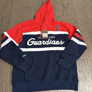 NWT  Mitchell & Ness MLB Cleveland Guardians Head Coach Hoodie Large L Ramirez - Picture 1 of 12