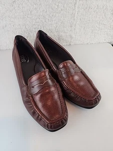 Scarpe mocassino SAS in pelle TG 9M Tripad comode marrone slip on - Foto 1 di 8