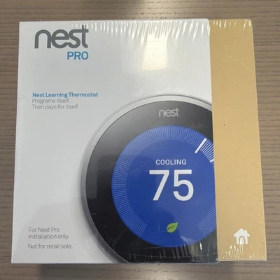 Google Nest Learning Thermostat Pro Stainless Steel T3008US - NEW SEALED - Image 1 of 4