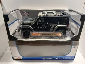 Maisto JEEP Wrangler Swat Police RESCUE CONCEPT 1:18 Diecast - Picture 1 of 6