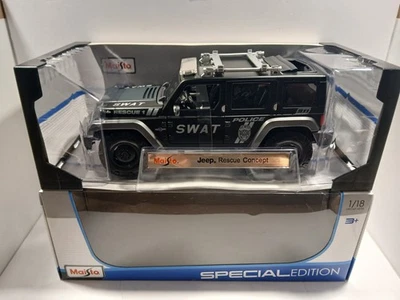 Maisto JEEP Wrangler Swat Police RESCUE CONCEPT 1:18 Diecast - Image 1 of 4