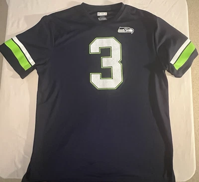Футболка Seattle Seahawks номер 3 Wilson взрослая размер XL см. фото - Изображение 1 из 4