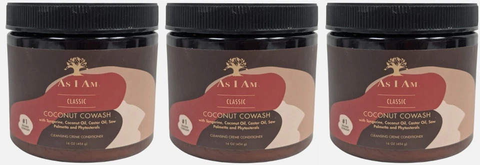 3 As I Am - Clásico - Crema limpiadora de coco Cowash acondicionador - 16 oz Foto 1 de 1