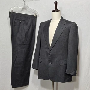 Belvest Suit Mens 42 Regular Gray Super 100 Wool Made Italy Neiman Marcus Formal - Picture 1 of 24