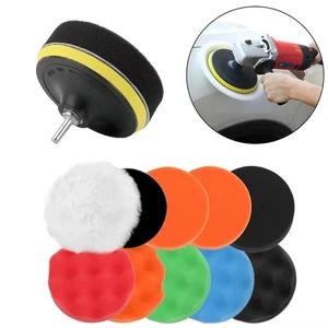 12x 5 Zoll 125 mm Auto Polierpad Puffer Wachs Polieren Polieren Schwamm Pads Kit - Bild 1 von 6