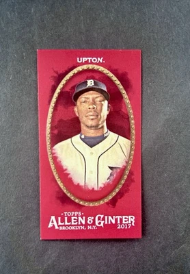 2017 Topps Allen & Ginter X - Justin Upton #94 Mini Red /5 - Image 1 of 2