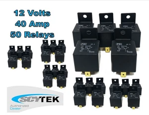 50 Pcs 12V 5 Pin SPDT 30/40 Amp Gold Relay Sealed Automotive Car Truck Bike PEI - Picture 1 of 4