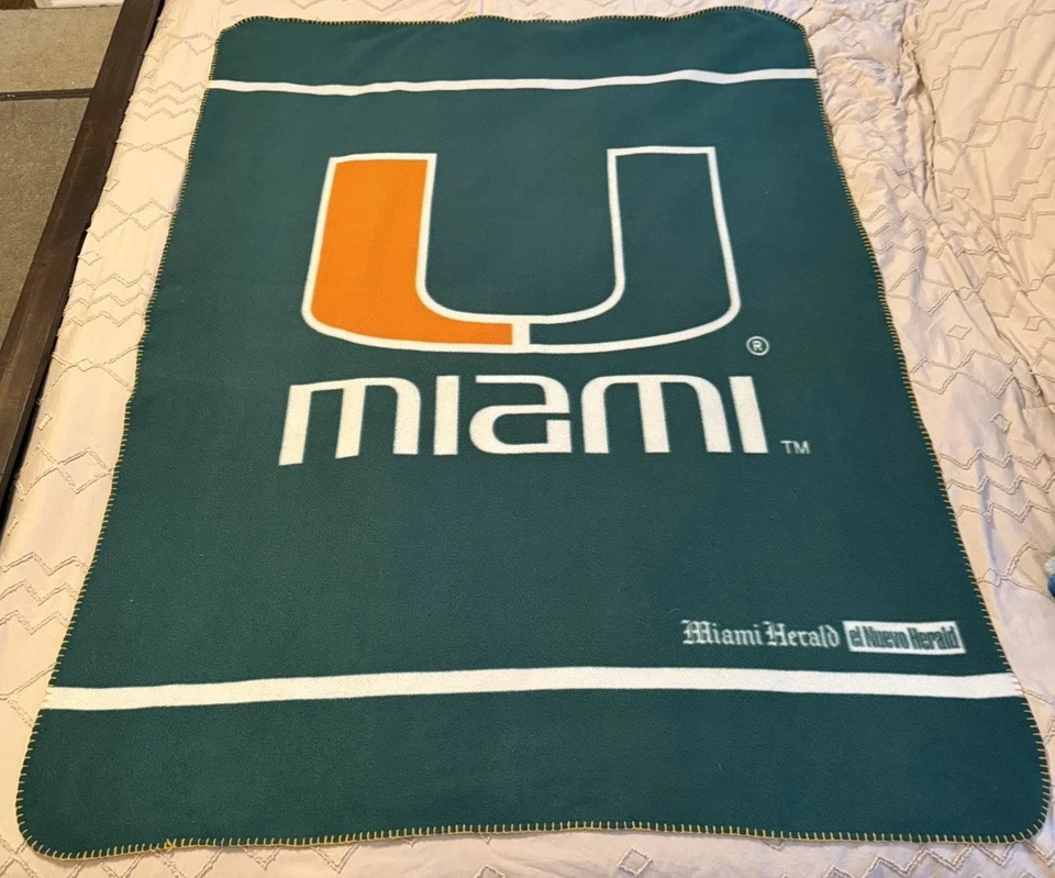 "Bonita manta polar Miami Hurricanes Team 50""x60"" suave" Foto 1 de 4