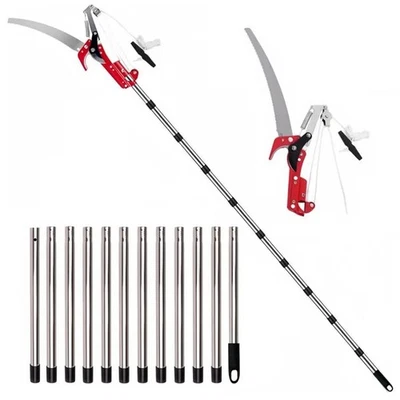 Sega manuale per potatura, Svettatoio Telescopico，2 In 1Taglia Rami Giardino Tel - Immagine 1 di 4