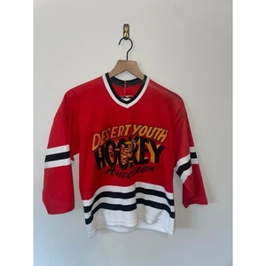 Vintage Youth Hockey Jersey Desert Assc Red Hockey Top 90s CCM Maska Boys Large - Picture 1 of 10