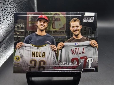 2022 Stadium Club Chrome #284 Aaron Nola - Philadelphia Phillies  - Image 1 of 2