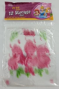 Bolsas de Almacenamiento Princesas Disney 12pk Lote de 2 Nuevas - Imagen 1 de 4