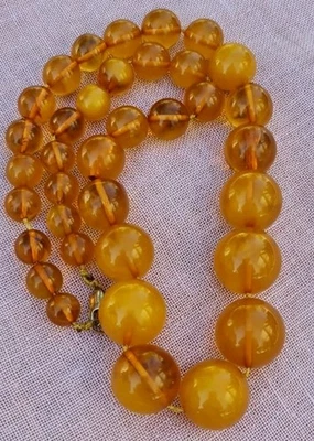  Baltic Amber butterscotch necklace bead 46 grams - Image 1 of 4