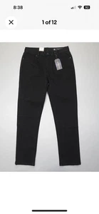 Roark HWY 128 Straight Fit Denim Jeans schwarz Herren Größe 32x32 Medium Rise Tapered - Bild 1 von 8
