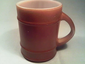 [Q13] ANCHOR HOCKING BROWN MILK GLASS COFFEE MUG 10 oz - Picture 1 of 3