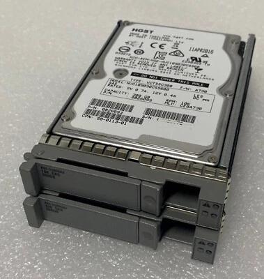 Lot of 2x HGST A03-D300GA2 HUC109030CSS600 300GB 10K 2.5" SAS Hard Drive w/ Tray - Image 1 of 2