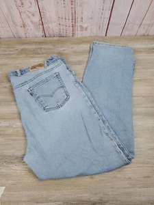 VTG Levis 540 Jeans Mens 44X32 Blue Relaxed Fit Straight Brown Tab Made In USA - Picture 1 of 18