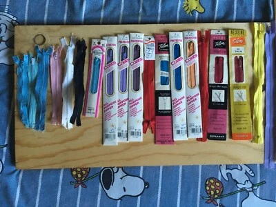 Lot 0f 19 Vintage Zippers Coats and Talon Assorted Colors & Sizes - Image 1 of 4