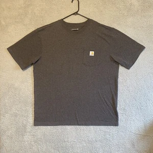 Carhartt Pocket Tee Shirt Mens XL Loose Fit Short Sleeve K87M Gray - Picture 1 of 16