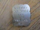 Vintage 1910 Cranford New Jersey Taxi Driver Chaeffeur Employee Id Badge Pin